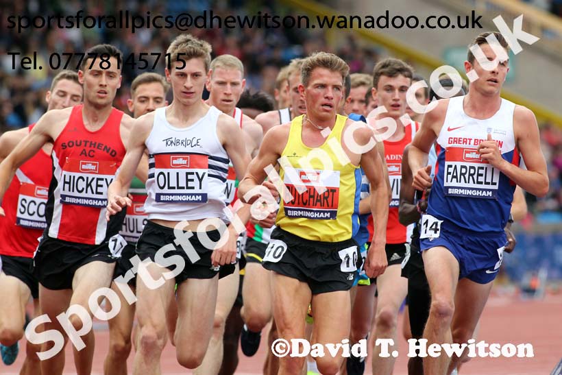 Mens 5000 metres, British Championships, Birmingham. Photo: David T. Hewitson/Sports for All Pics